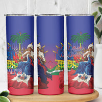 Catherine Flon Haiti Flag Day Skinny Tumbler Ayiti Cherie Coat Of Arms