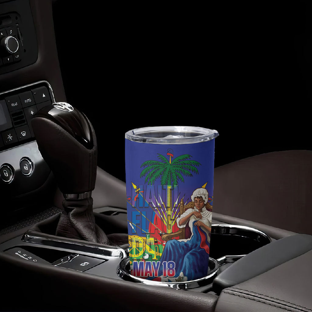 Catherine Flon Haiti Flag Day Tumbler Cup Ayiti Cherie Coat Of Arms