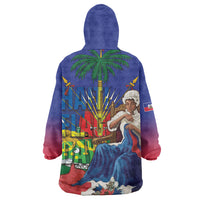 Catherine Flon Haiti Flag Day Wearable Blanket Hoodie Ayiti Cherie Coat Of Arms
