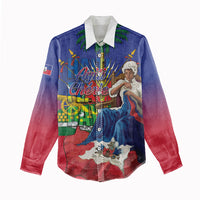 Catherine Flon Haiti Flag Day Women Casual Shirt Ayiti Cherie Coat Of Arms