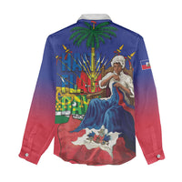 Catherine Flon Haiti Flag Day Women Casual Shirt Ayiti Cherie Coat Of Arms