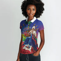 Catherine Flon Haiti Flag Day Women Polo Shirt Ayiti Cherie Coat Of Arms