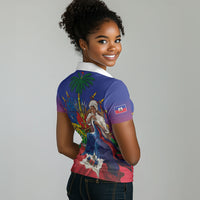 Catherine Flon Haiti Flag Day Women Polo Shirt Ayiti Cherie Coat Of Arms