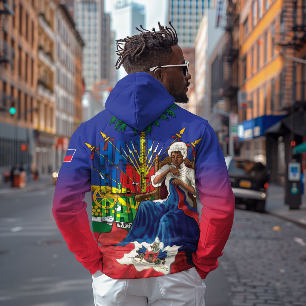 Catherine Flon Haiti Flag Day Zip Hoodie Ayiti Cherie Coat Of Arms