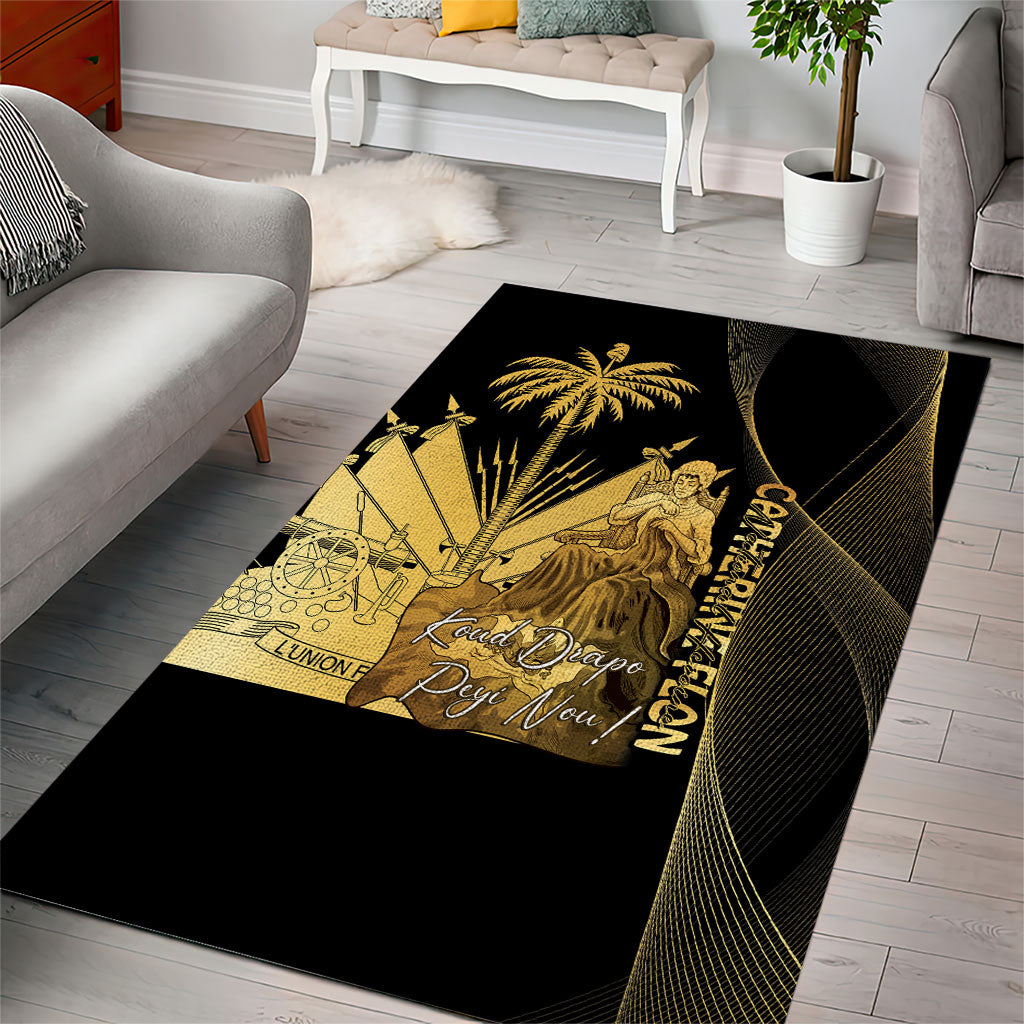 Catherine Flon Haiti Flag Day Area Rug National Heroine Koud Drapo Peyi Nou