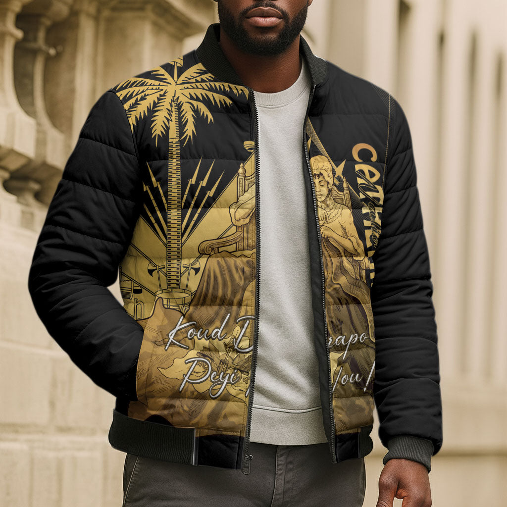 Catherine Flon Haiti Flag Day Bomber Puffer Jacket National Heroine Koud Drapo Peyi Nou