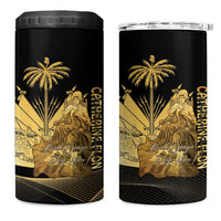 Catherine Flon Haiti Flag Day 4 in 1 Can Cooler Tumbler National Heroine Koud Drapo Peyi Nou