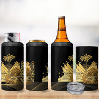Catherine Flon Haiti Flag Day 4 in 1 Can Cooler Tumbler National Heroine Koud Drapo Peyi Nou
