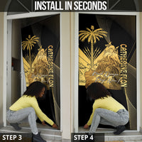 Catherine Flon Haiti Flag Day Door Cover National Heroine Koud Drapo Peyi Nou