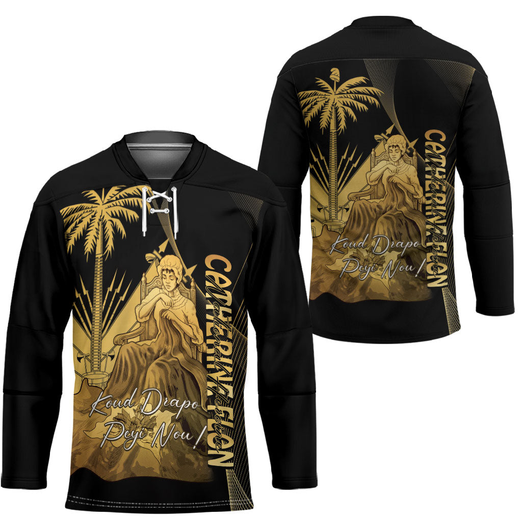 Catherine Flon Haiti Flag Day Hockey Jersey National Heroine Koud Drapo Peyi Nou