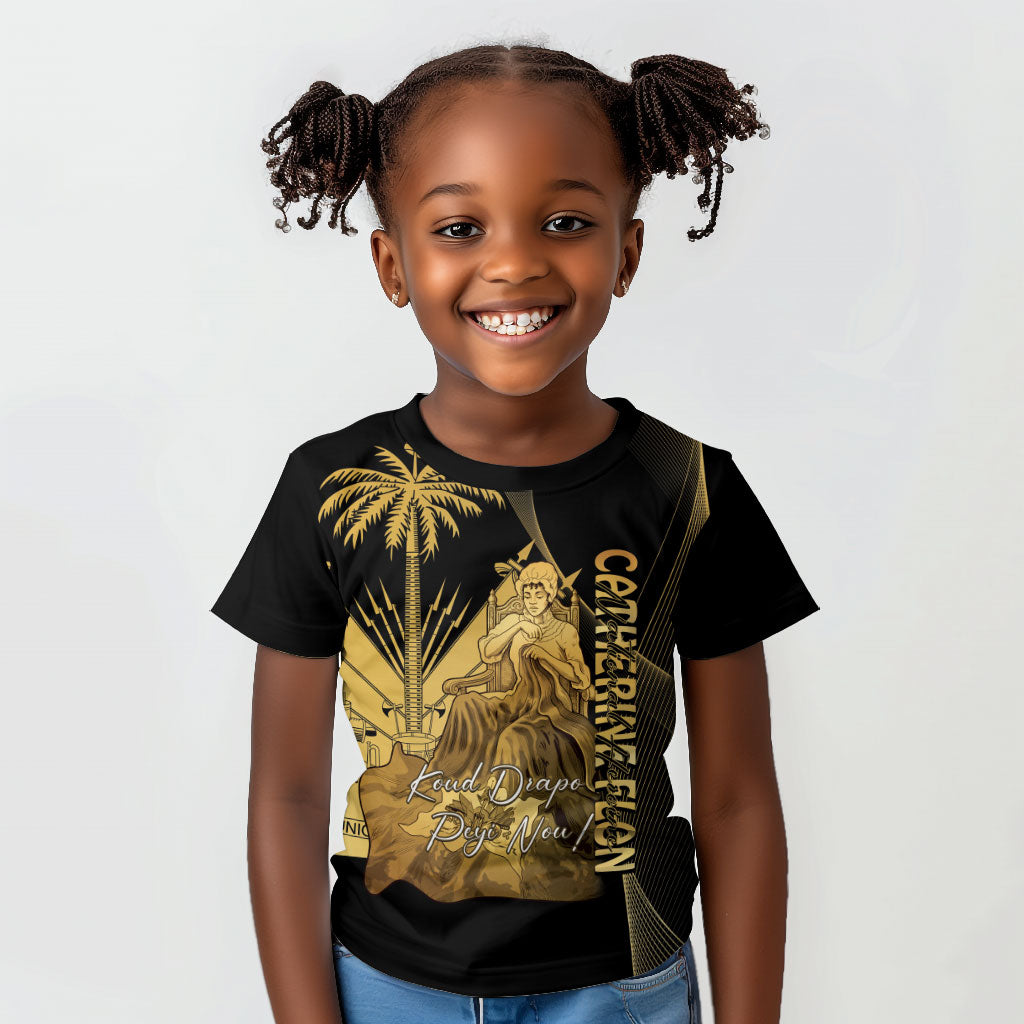 Catherine Flon Haiti Flag Day Kid T shirt National Heroine Koud Drapo Peyi Nou