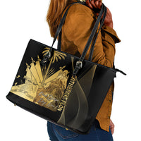 Catherine Flon Haiti Flag Day Leather Tote Bag National Heroine Koud Drapo Peyi Nou