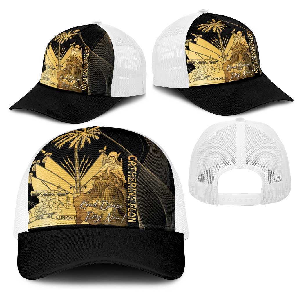 Catherine Flon Haiti Flag Day Mesh Trucker Cap National Heroine Koud Drapo Peyi Nou