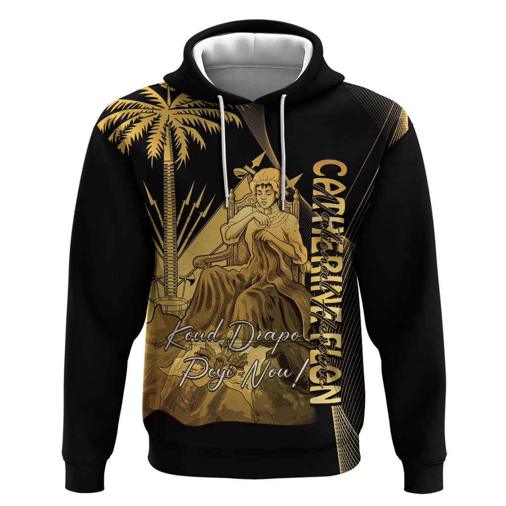 Catherine Flon Haiti Flag Day Zip Hoodie National Heroine Koud Drapo Peyi Nou