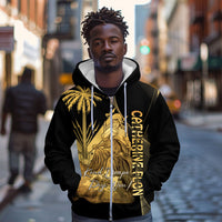 Catherine Flon Haiti Flag Day Zip Hoodie National Heroine Koud Drapo Peyi Nou