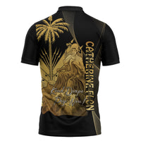 Catherine Flon Haiti Flag Day Zipper Polo Shirt National Heroine Koud Drapo Peyi Nou