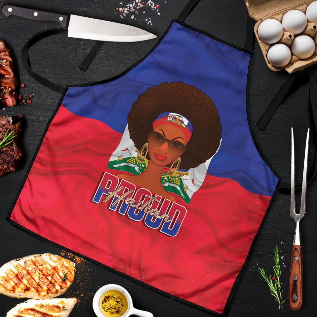 Haiti Flag Day Apron Haitian Women Proud Flag Wave Style