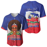 Personalized Haiti Flag Day Baseball Jersey Haitian Women Proud Flag Wave Style