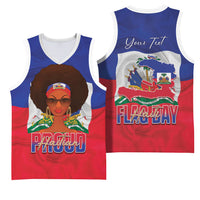 Personalized Haiti Flag Day Basketball Jersey Haitian Women Proud Flag Wave Style