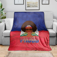 Haiti Flag Day Blanket Haitian Women Proud Flag Wave Style