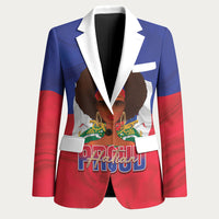 Personalized Haiti Flag Day Blazer Haitian Women Proud Flag Wave Style