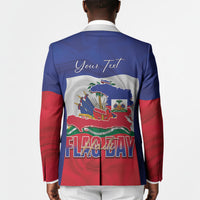 Personalized Haiti Flag Day Blazer Haitian Women Proud Flag Wave Style