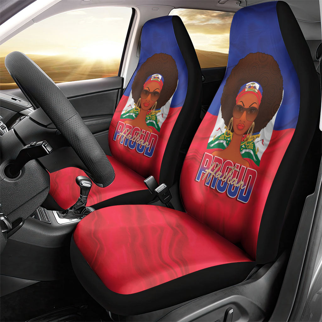 Haiti Flag Day Car Seat Cover Haitian Women Proud Flag Wave Style