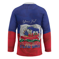 Personalized Haiti Flag Day Hockey Jersey Haitian Women Proud Flag Wave Style