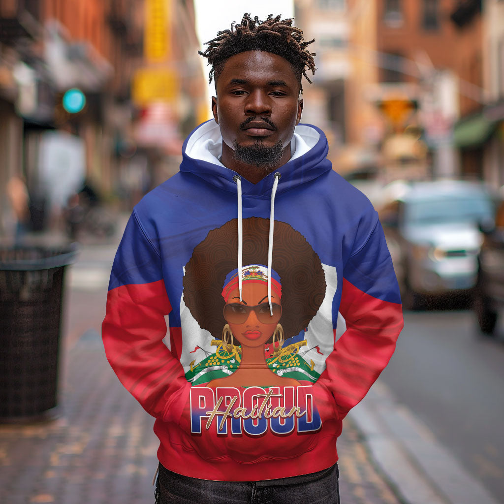 Personalized Haiti Flag Day Hoodie Haitian Women Proud Flag Wave Style