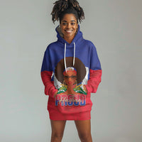 Personalized Haiti Flag Day Hoodie Dress Haitian Women Proud Flag Wave Style