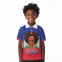 Personalized Haiti Flag Day Kid Polo Shirt Haitian Women Proud Flag Wave Style