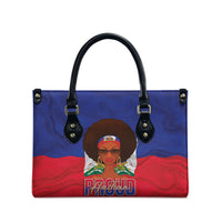 Haiti Flag Day Leather Bag Haitian Women Proud Flag Wave Style