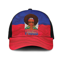 Haiti Flag Day Mesh Trucker Cap Haitian Women Proud Flag Wave Style