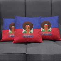 Haiti Flag Day Pillow Cover Haitian Women Proud Flag Wave Style