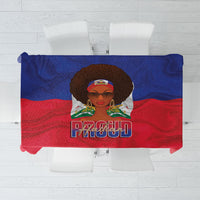 Haiti Flag Day Tablecloth Haitian Women Proud Flag Wave Style