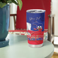 Personalized Haiti Flag Day Tumbler Cup Haitian Women Proud Flag Wave Style