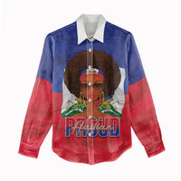 Personalized Haiti Flag Day Women Casual Shirt Haitian Women Proud Flag Wave Style