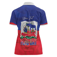 Personalized Haiti Flag Day Women Polo Shirt Haitian Women Proud Flag Wave Style