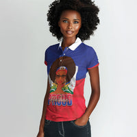 Personalized Haiti Flag Day Women Polo Shirt Haitian Women Proud Flag Wave Style