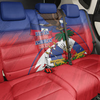 Haiti Flag Day Back Car Seat Cover Haitian Blood American Heart Eagle With Flag