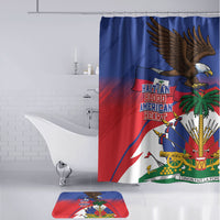Haiti Flag Day Bathroom Set Haitian Blood American Heart Eagle With Flag