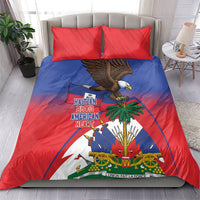 Haiti Flag Day Bedding Set Haitian Blood American Heart Eagle With Flag