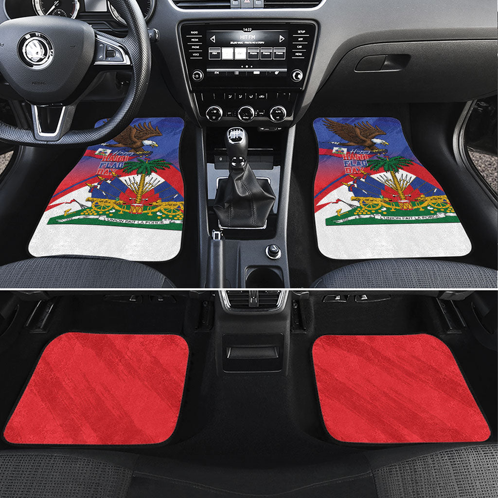 Haiti Flag Day Car Mats Haitian Blood American Heart Eagle With Flag