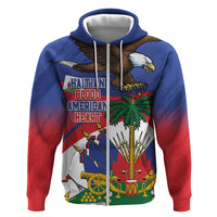 Haiti Flag Day Hoodie Haitian Blood American Heart Eagle With Flag
