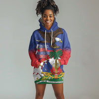 Haiti Flag Day Hoodie Dress Haitian Blood American Heart Eagle With Flag