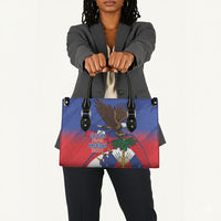 Haiti Flag Day Leather Bag Haitian Blood American Heart Eagle With Flag