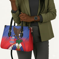 Haiti Flag Day Leather Bag Haitian Blood American Heart Eagle With Flag