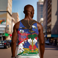 Haiti Flag Day Men Tank Top Haitian Blood American Heart Eagle With Flag