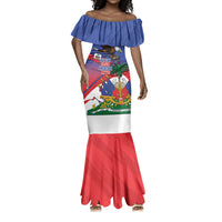 Haiti Flag Day Mermaid Dress Haitian Blood American Heart Eagle With Flag