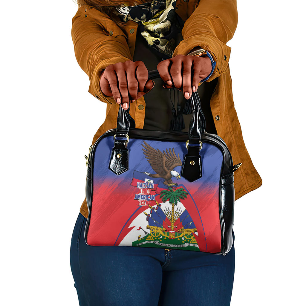 Haiti Flag Day Shoulder Handbag Haitian Blood American Heart Eagle With Flag